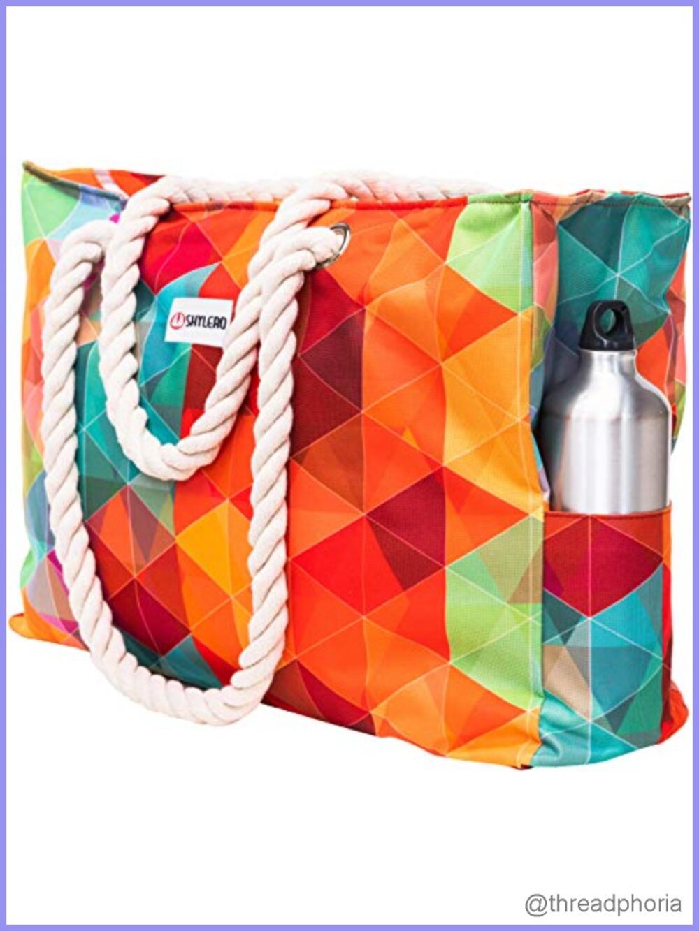 Waterproof Beach Pool Tote Cooler Pocket 7 Pockets Zip Top Ripstop Large
